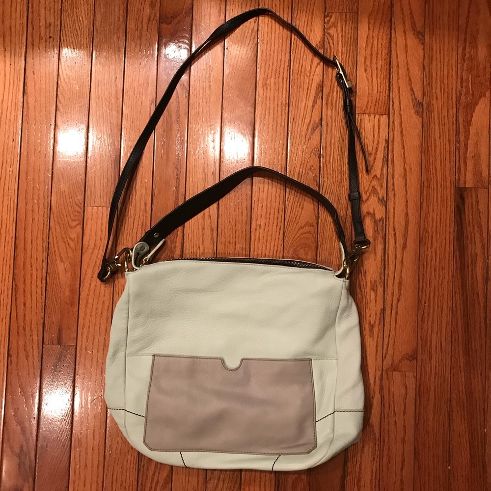 orYANY Gray Adele Pebble Leather Large Hobo Bag